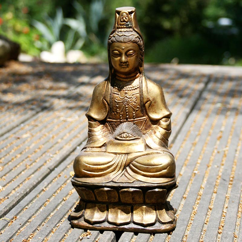 brass buddha statue